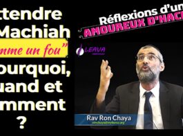 Attendre le Machiah « comme un fou » ! Pourquoi, quand et comment ? Réflexions d’un amoureux d’Hachem
