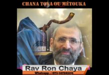 Chana Tova 5783 (2022) – Message audio du Rav Ron Chaya pour vous souhaiter Chana Tova