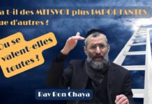 Y a t-il des MITSVOT (bonnes actions) plus IMPORTANTES que d’autres ? Ou se valent-elles toutes ?