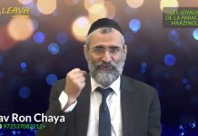Chaque mot a un sens DIVIN et INTEMPOREL – Kabbala et Paracha – Rav Ron Chaya