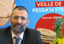 Veille de Pessa’h 5785 : Séouda Shlishit