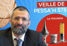 Veille de Pessa’h 5785 : La Havdala