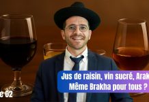 Jus de raisin, vin sucré, Arak… même Brakha pour tous ? – (C02 #BRKH)