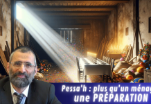 Pessa’h : plus qu’un ménage, une PRÉPARATION